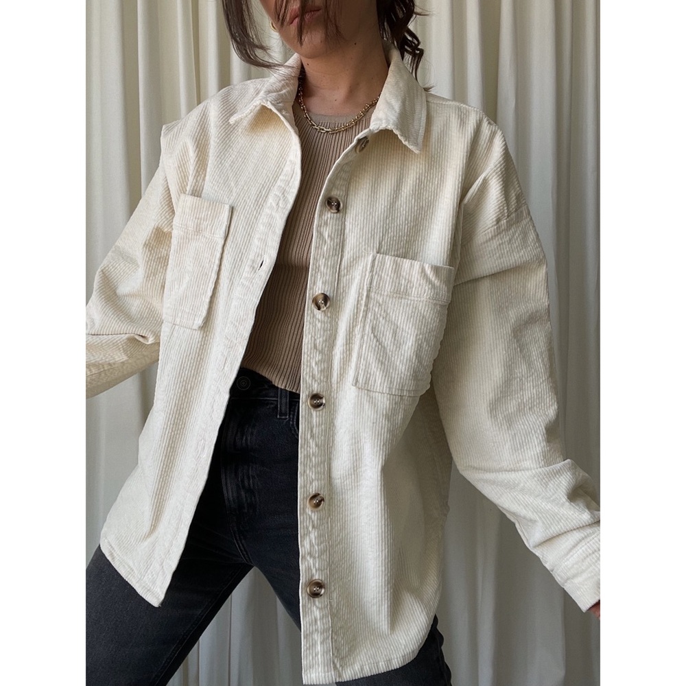 GALA CORDUROY SHIRT — In Ivory - Picture 4 of 8